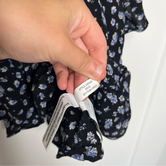 Madewell Ruffle-Wrap Mini Skirt Baby’s Breath Blue Floral Pattern Size - Picture 6 of 8